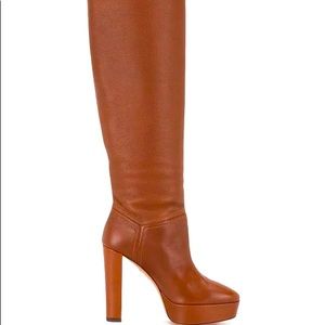 Aquazzura leather platform heel boots size 38!